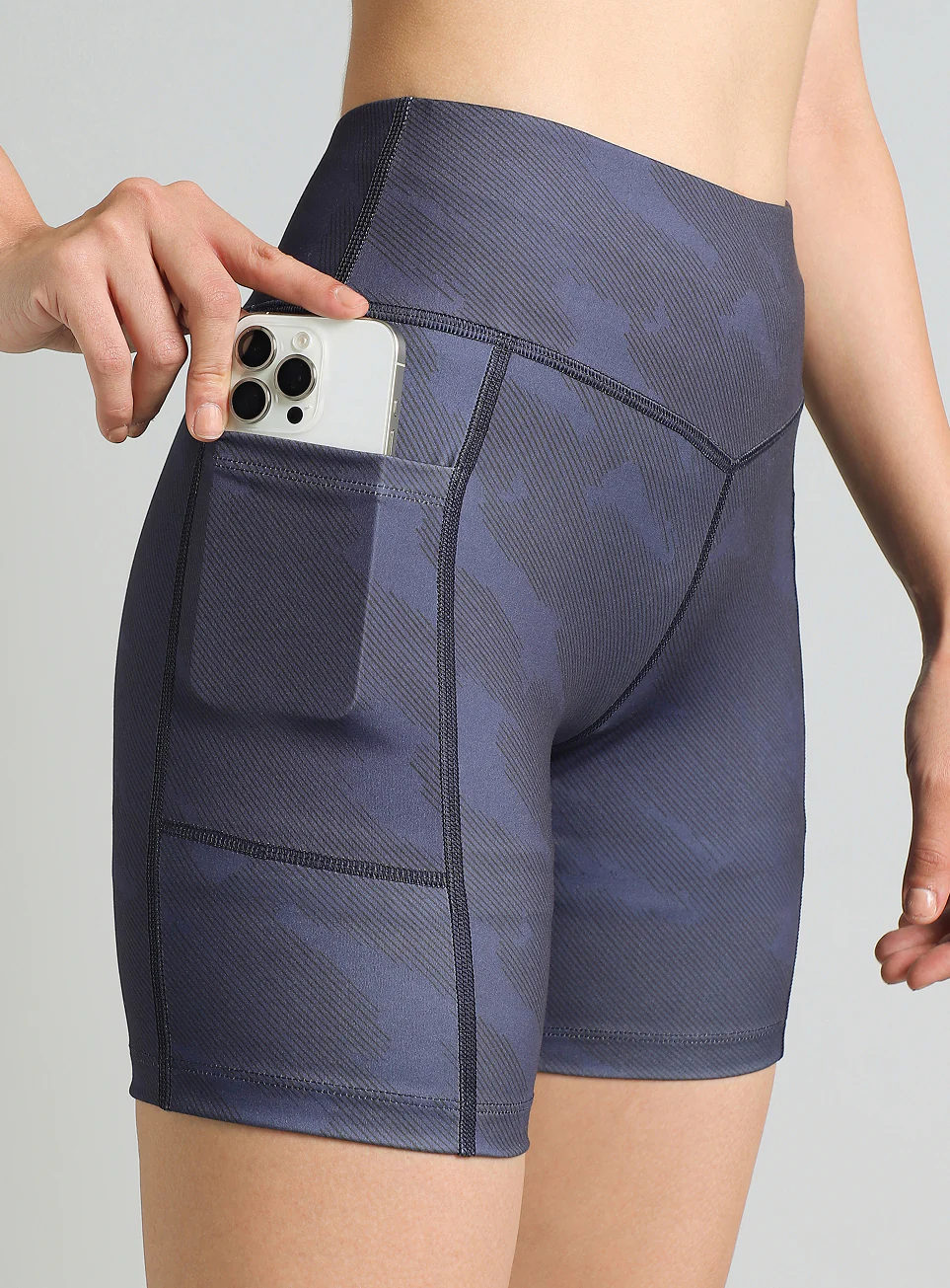 Women's Blue Urban Camo COMFlex Cycling Shorts - Image 10