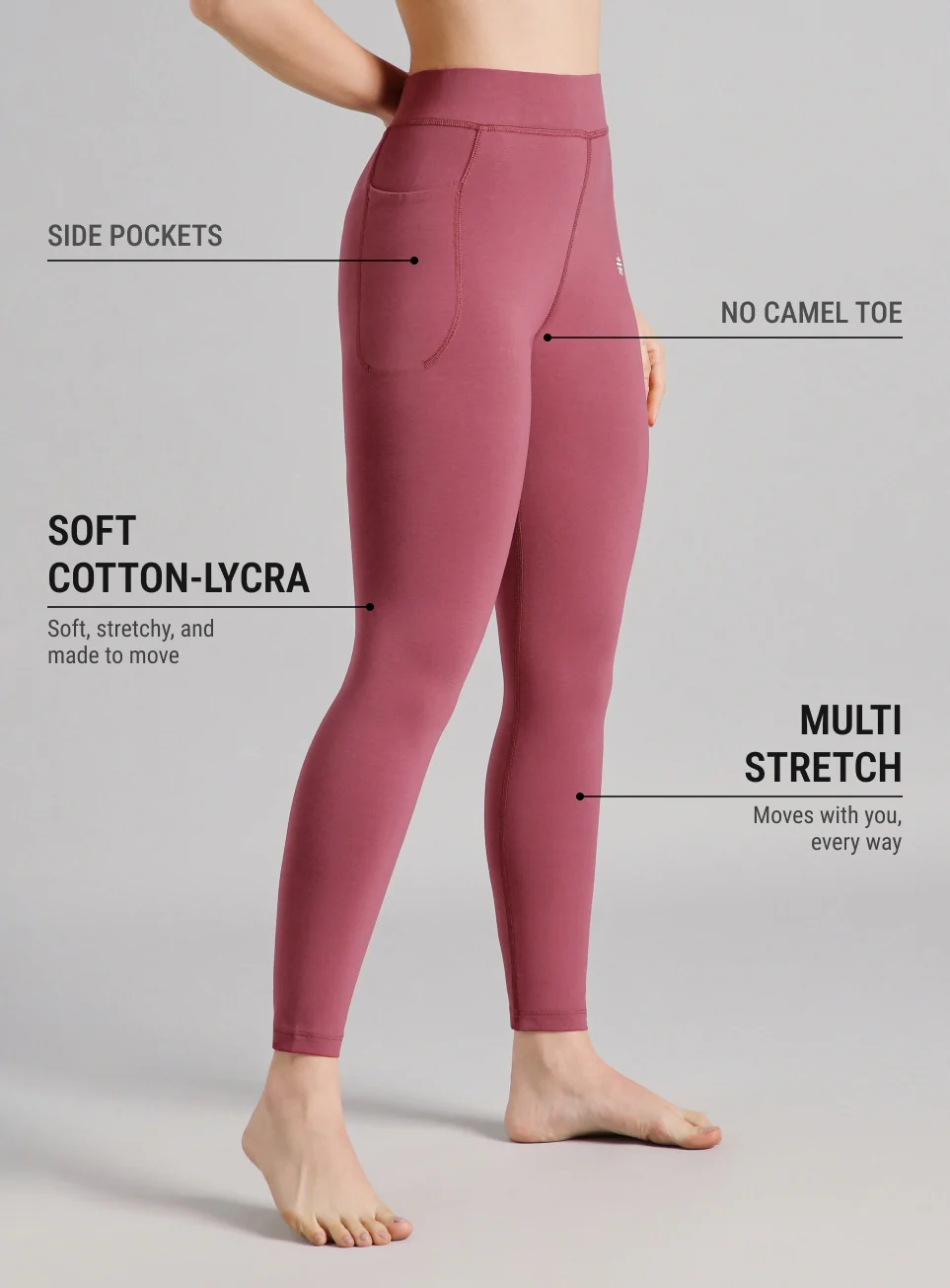 Women's Blush Embody Yoga Tights - Image 5