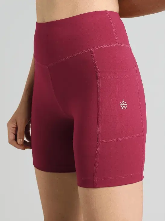 Women's Burgundy COMFlex Cycling Shorts - Image 8