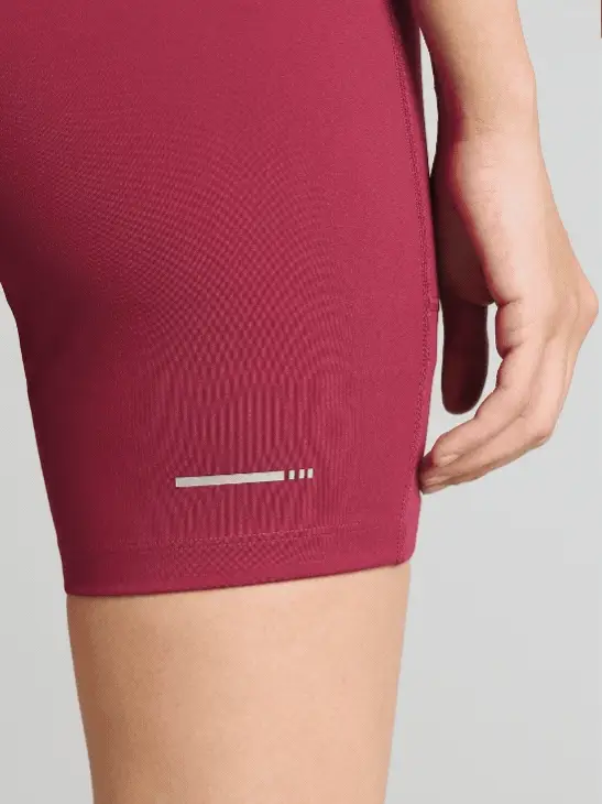 Women's Burgundy COMFlex Cycling Shorts - Image 9