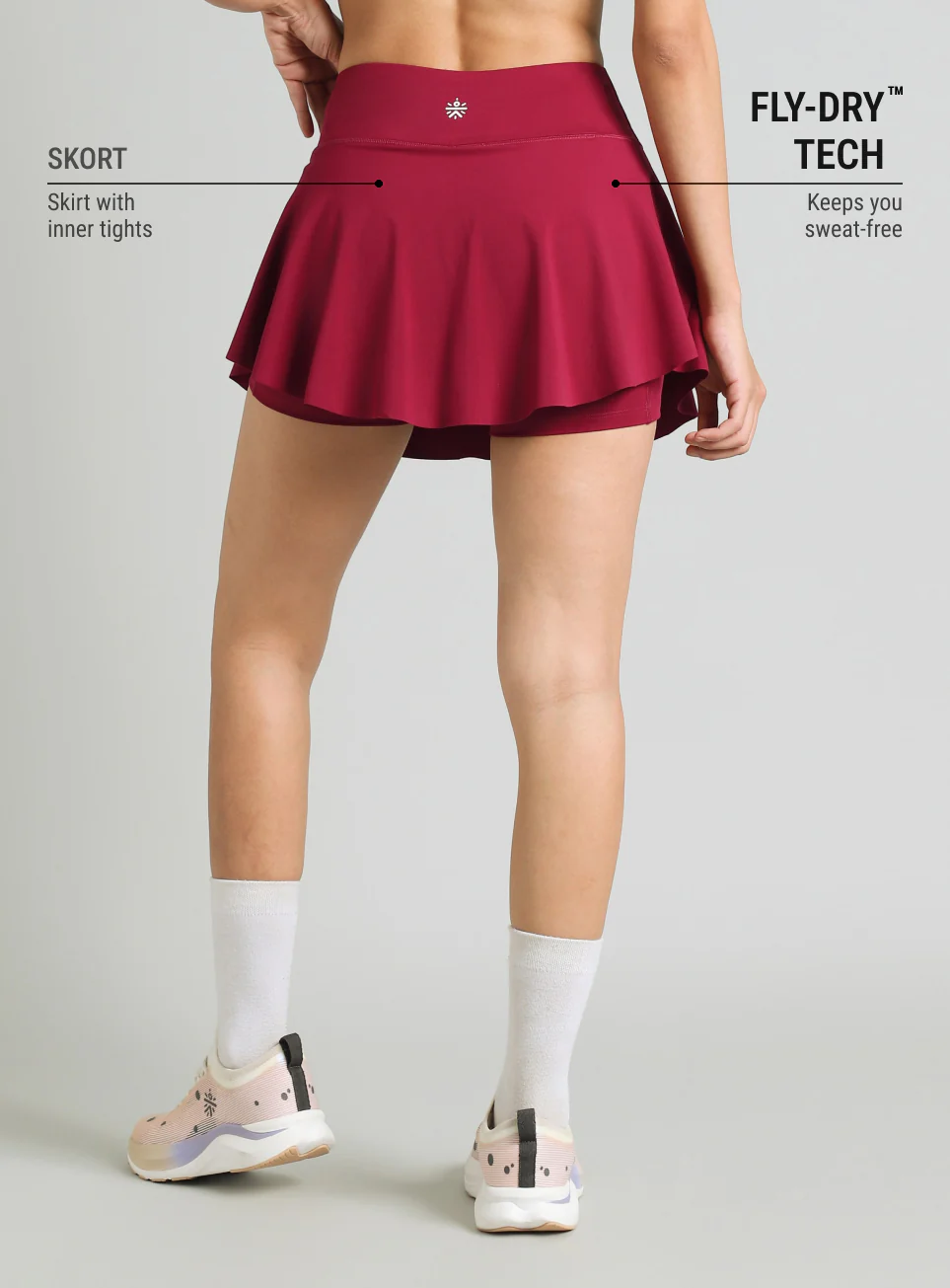 Women's Burgundy True Performance Sculpted COMFlex Skorts - Image 6