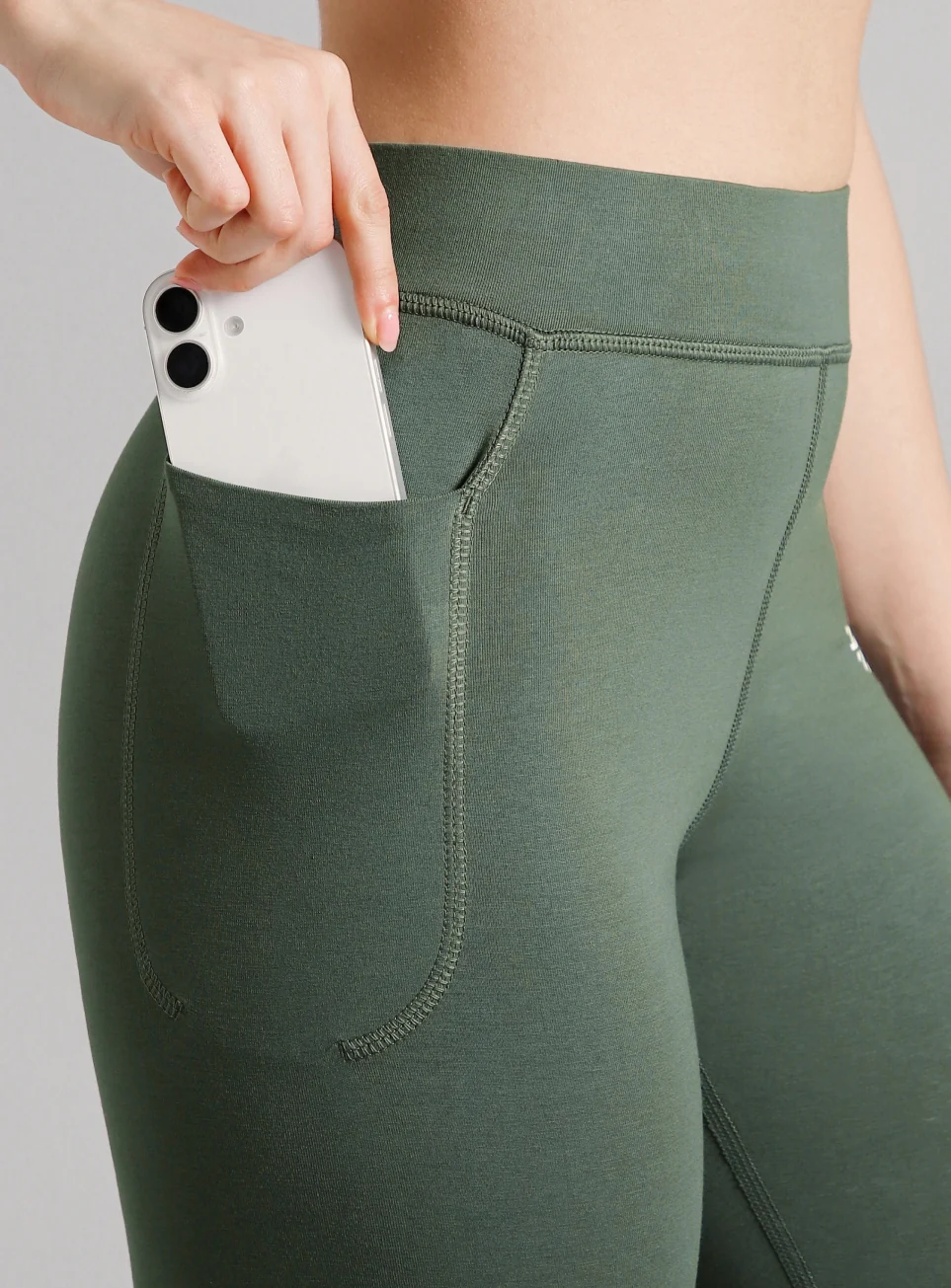 Women's Green Embody Yoga Tights - Image 7