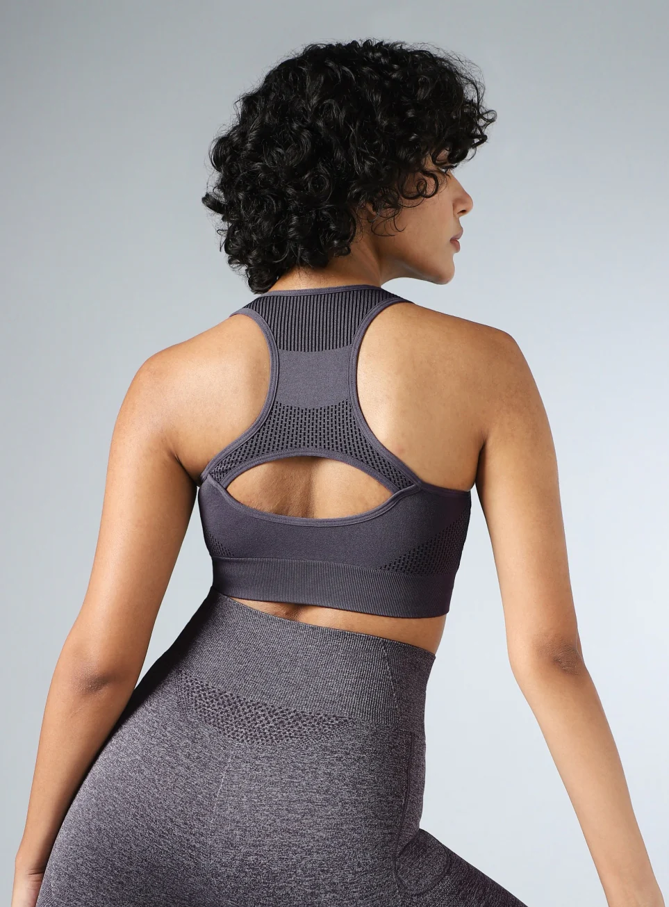 Women's Grey Momentum Medium Support Seamless Bra