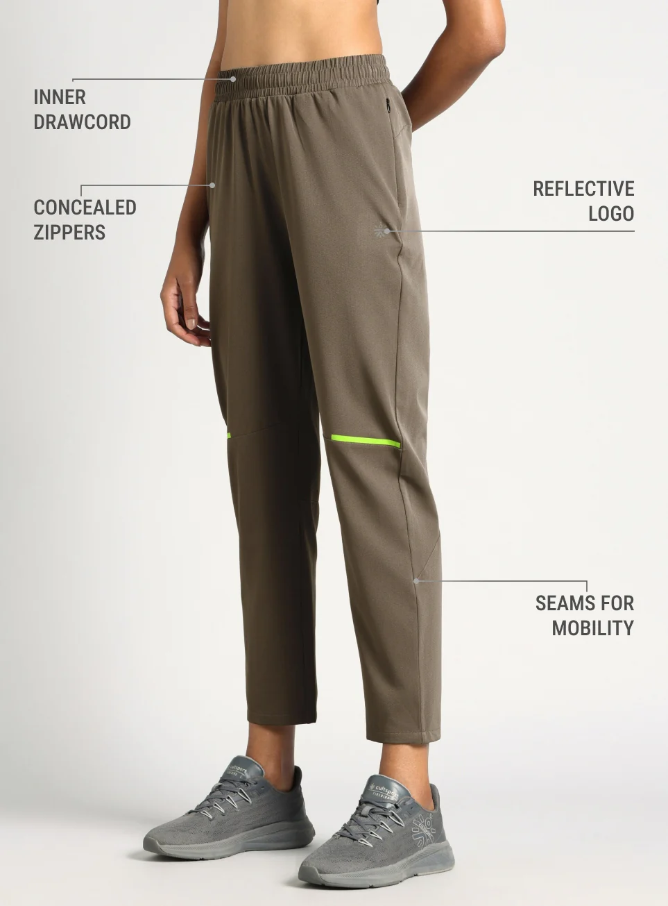 Women's Grey Pace Pro Running Trackpants - Image 5