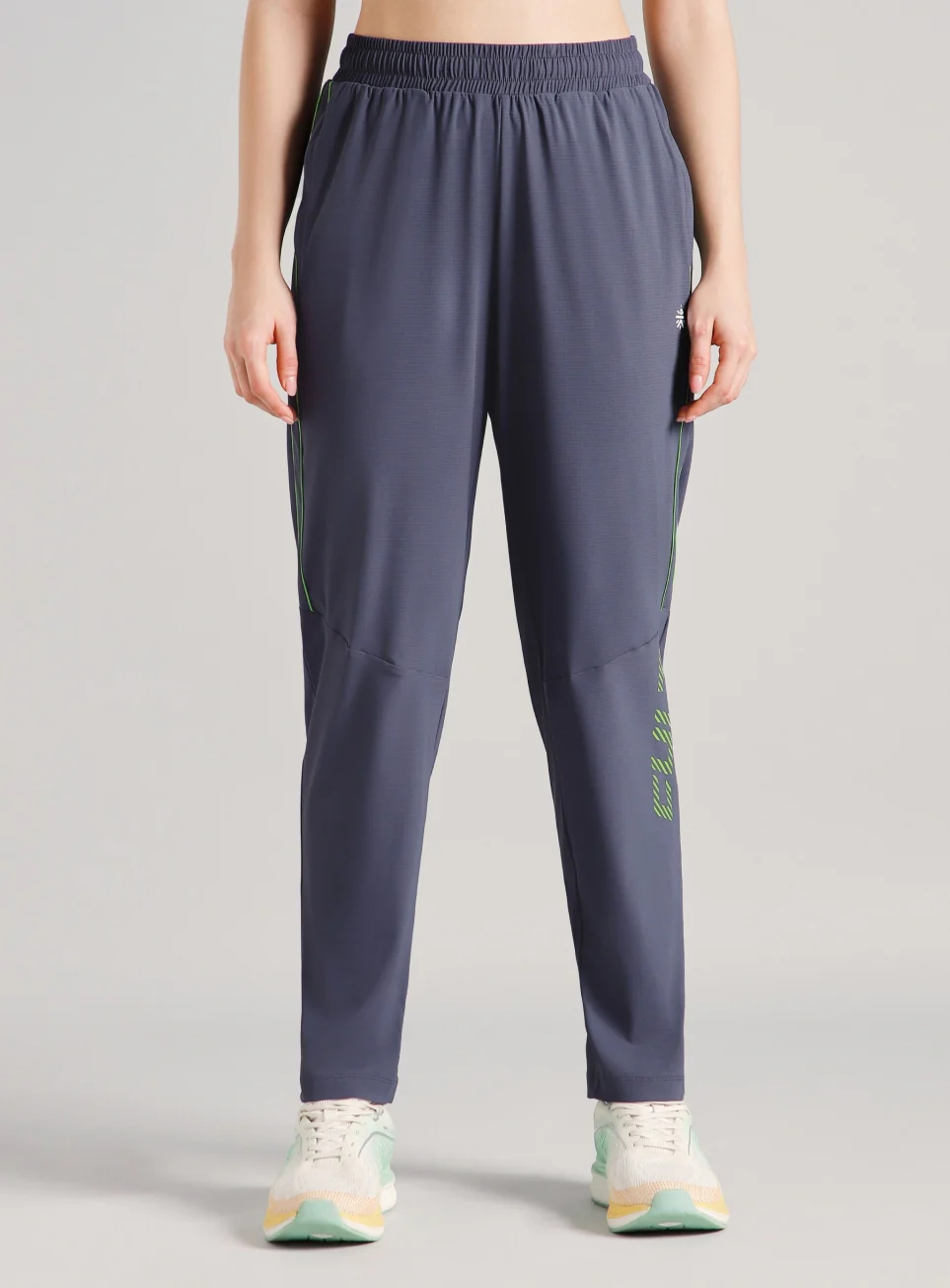 Women's Grey Power Pop Training Trackpants - Image 4