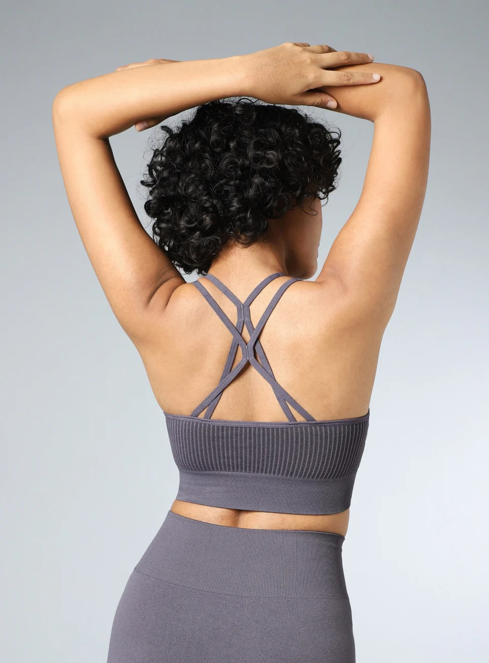 Women's Grey Powerflow Medium Support Seamless Bra