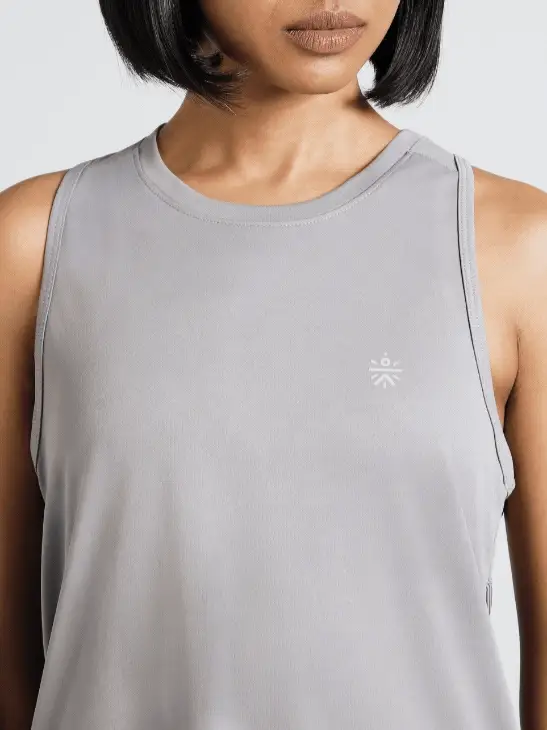 Women's Grey Urban Camo Running Tank Top - Image 7