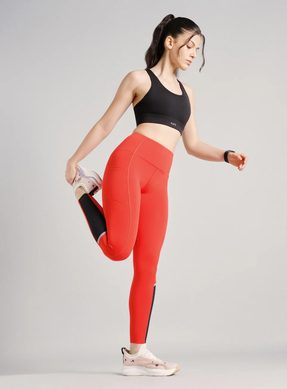 Women's Maroon Moonlight Runner's COMFlex Tights - Image 2