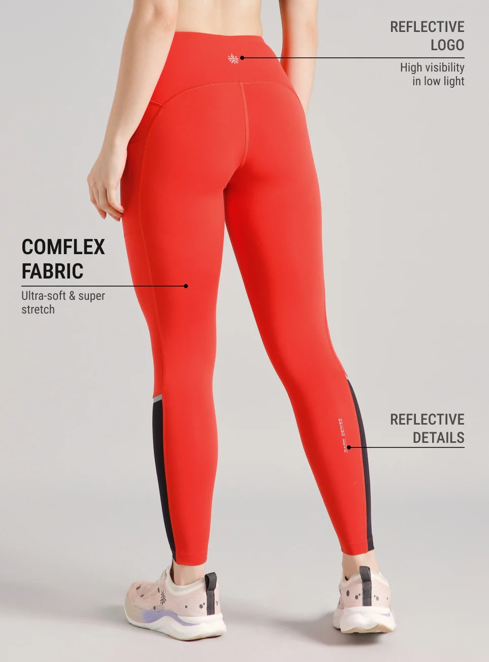 Women's Maroon Moonlight Runner's COMFlex Tights - Image 6