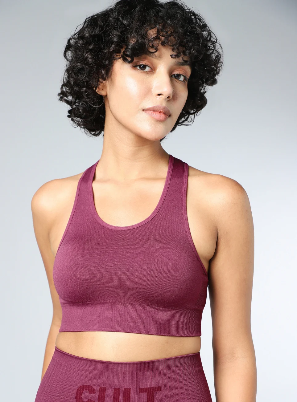 Women's Maroon Motion Flow Medium Support Seamless Bra - Image 7