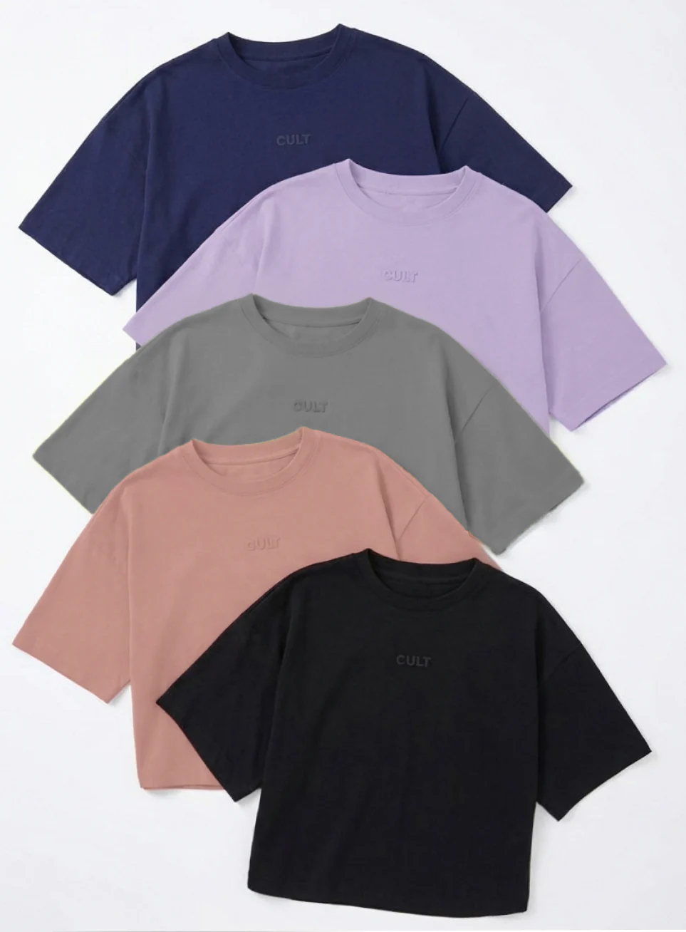 Women's Navy Soft Form Mid Boxy T-shirt - Image 9