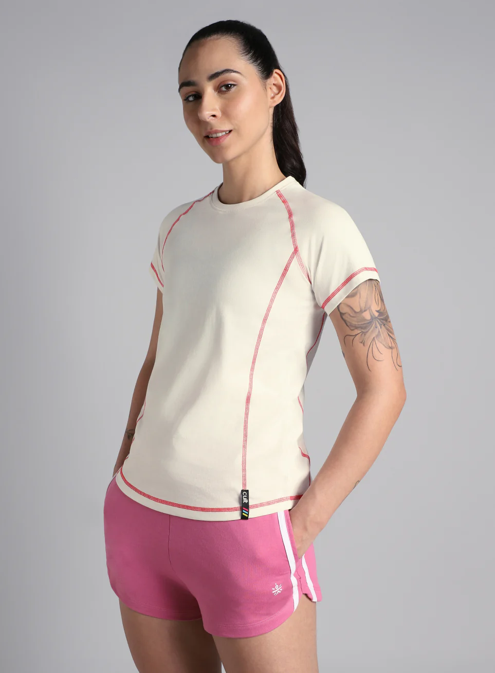 Women's Off White Power Line T-shirt