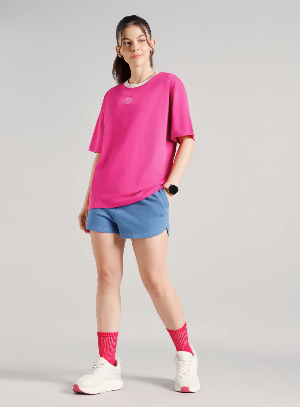Women's Pink Cult Logomania Print Oversized Fit T-shirt - Image 2