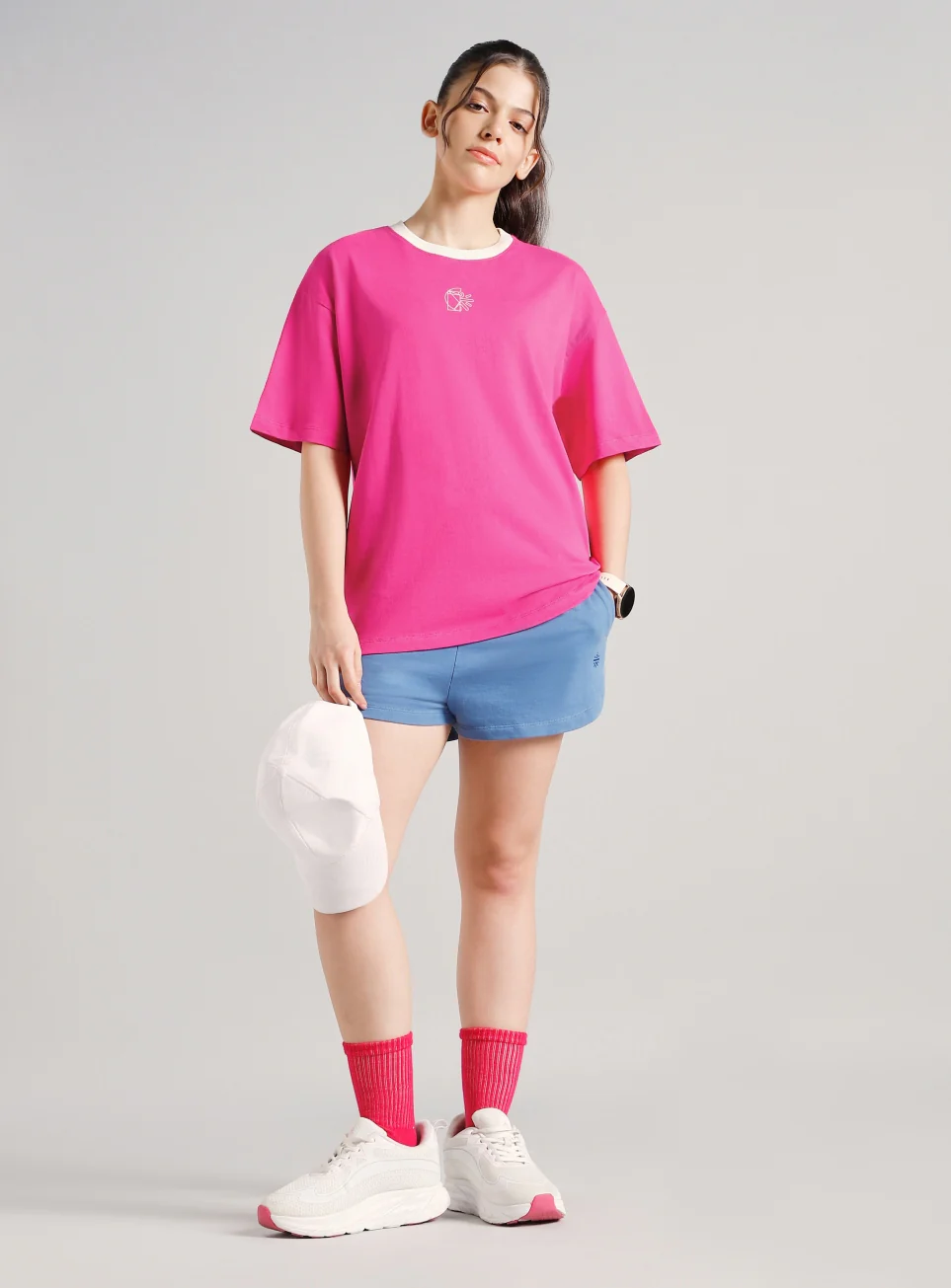 Women's Pink Cult Logomania Print Oversized Fit T-shirt - Image 3