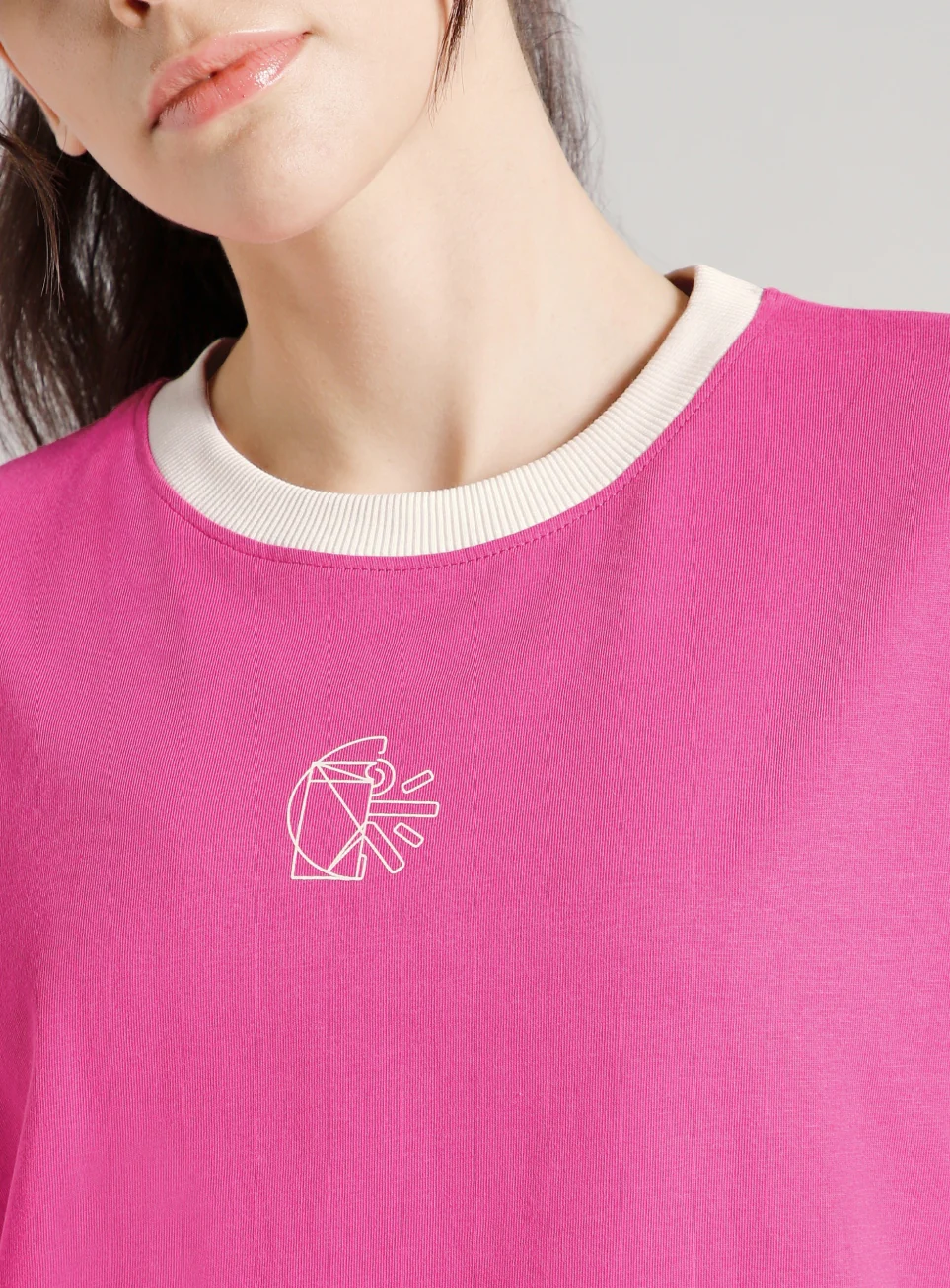 Women's Pink Cult Logomania Print Oversized Fit T-shirt - Image 7