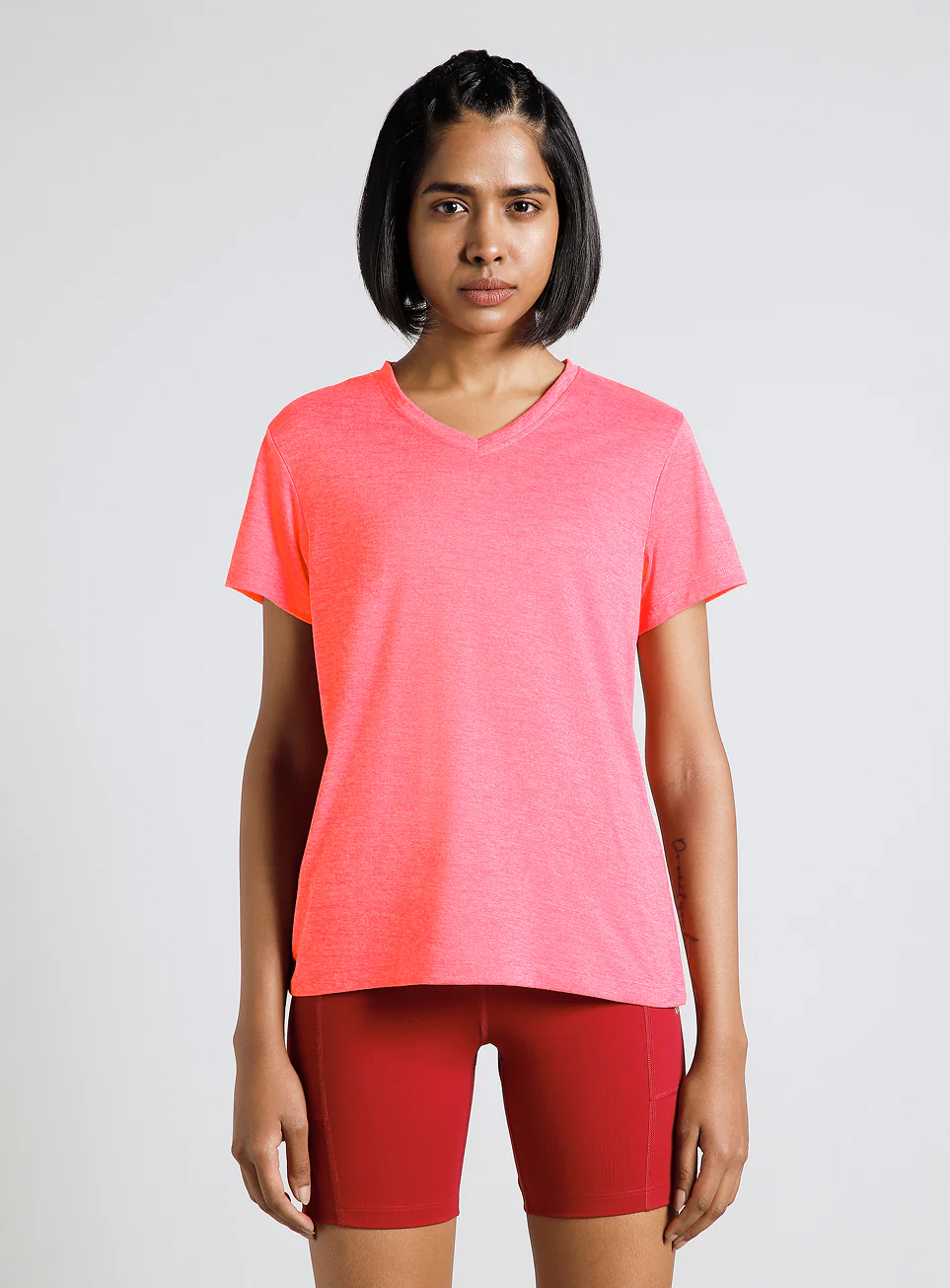 Women's Pink Cult Ulitmate Training COMFORtech™ V-Neck T-shirt - Image 4