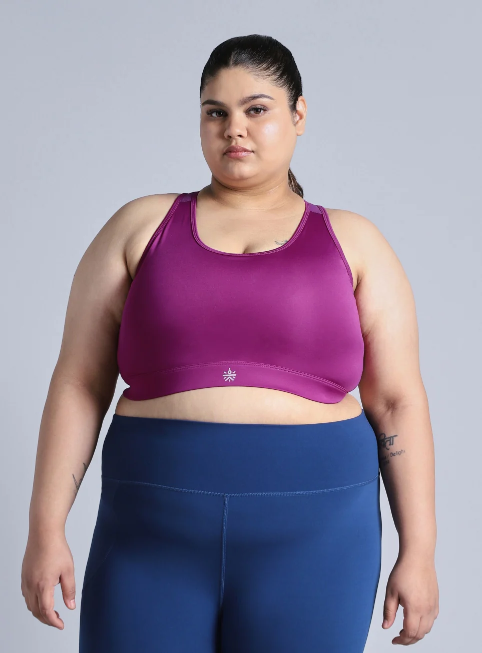 Women's Pink Racerback with Hook High Support Plus Size Sports Bra - Image 4
