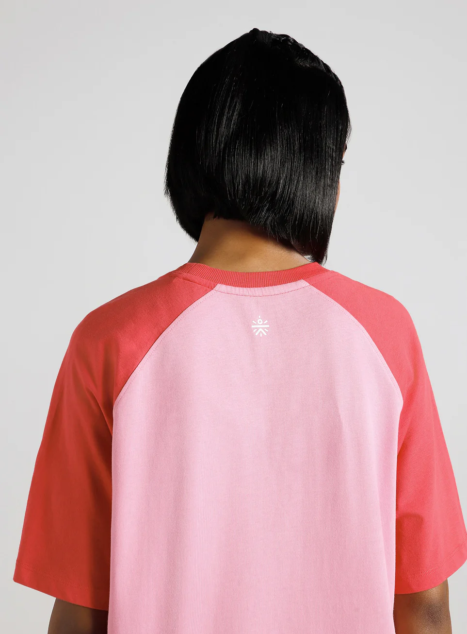 Women's Pink Retro Block Graphic Oversized T-shirt - Image 9