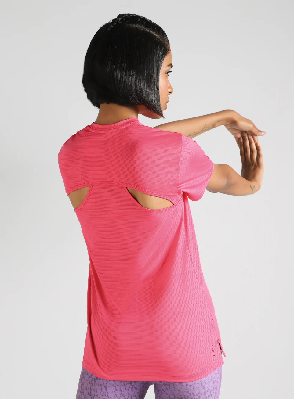 Women's Pink Swift Back Vent Training T-Shirt