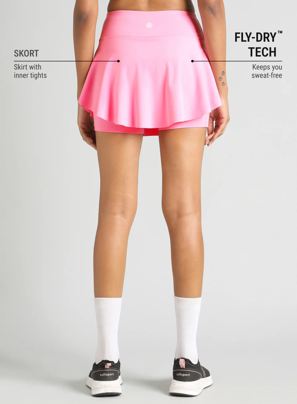 Women's Pink True Performance Sculpted COMFlex Skorts - Image 6