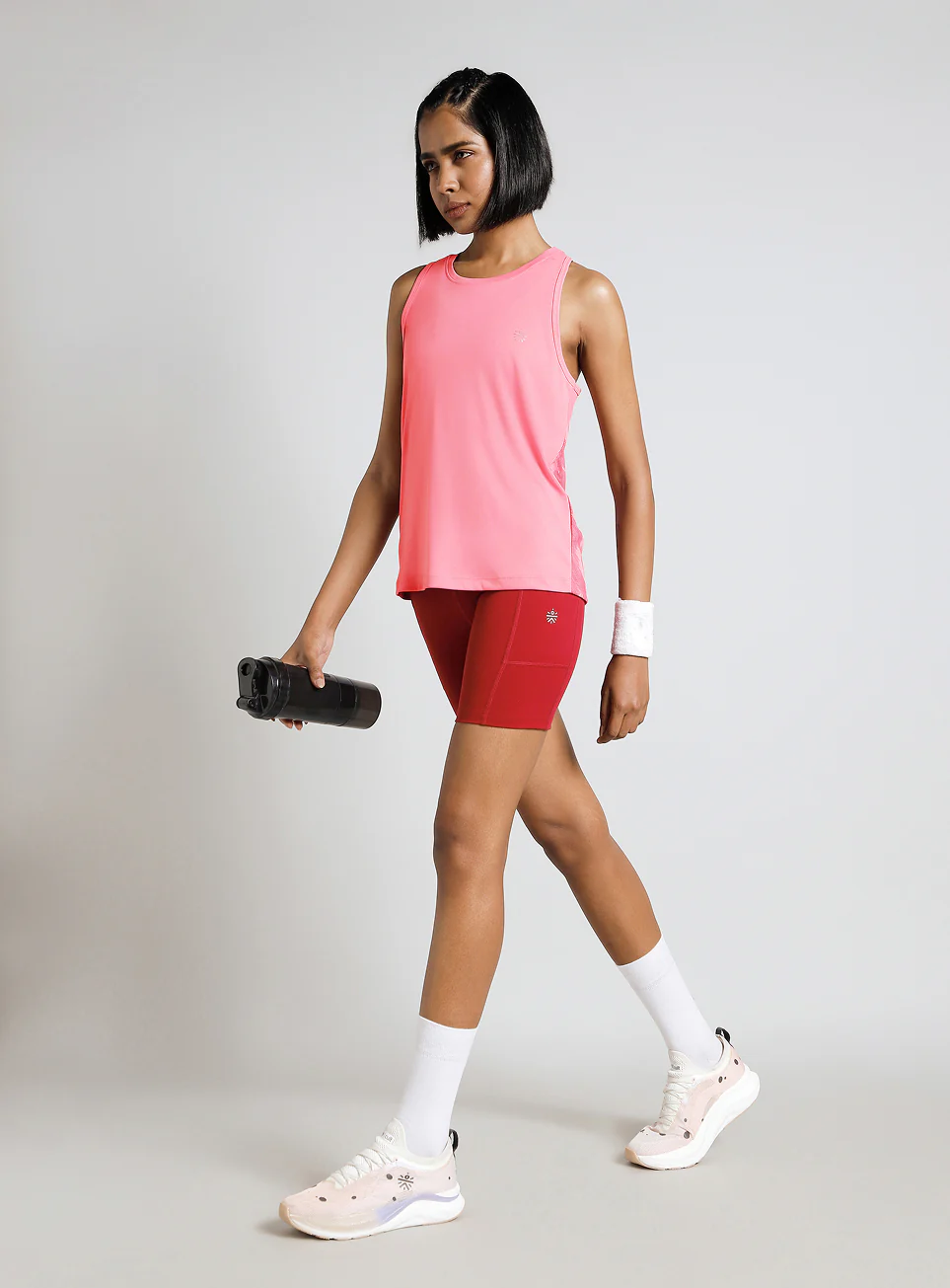 Women's Pink Urban Camo Running Tank Top - Image 3