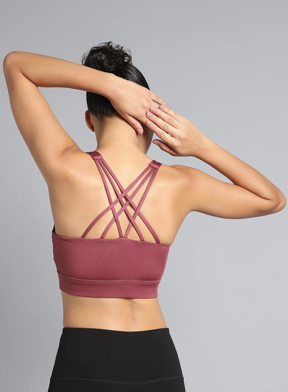 Women's Pink Yoga Flow High Support Bra