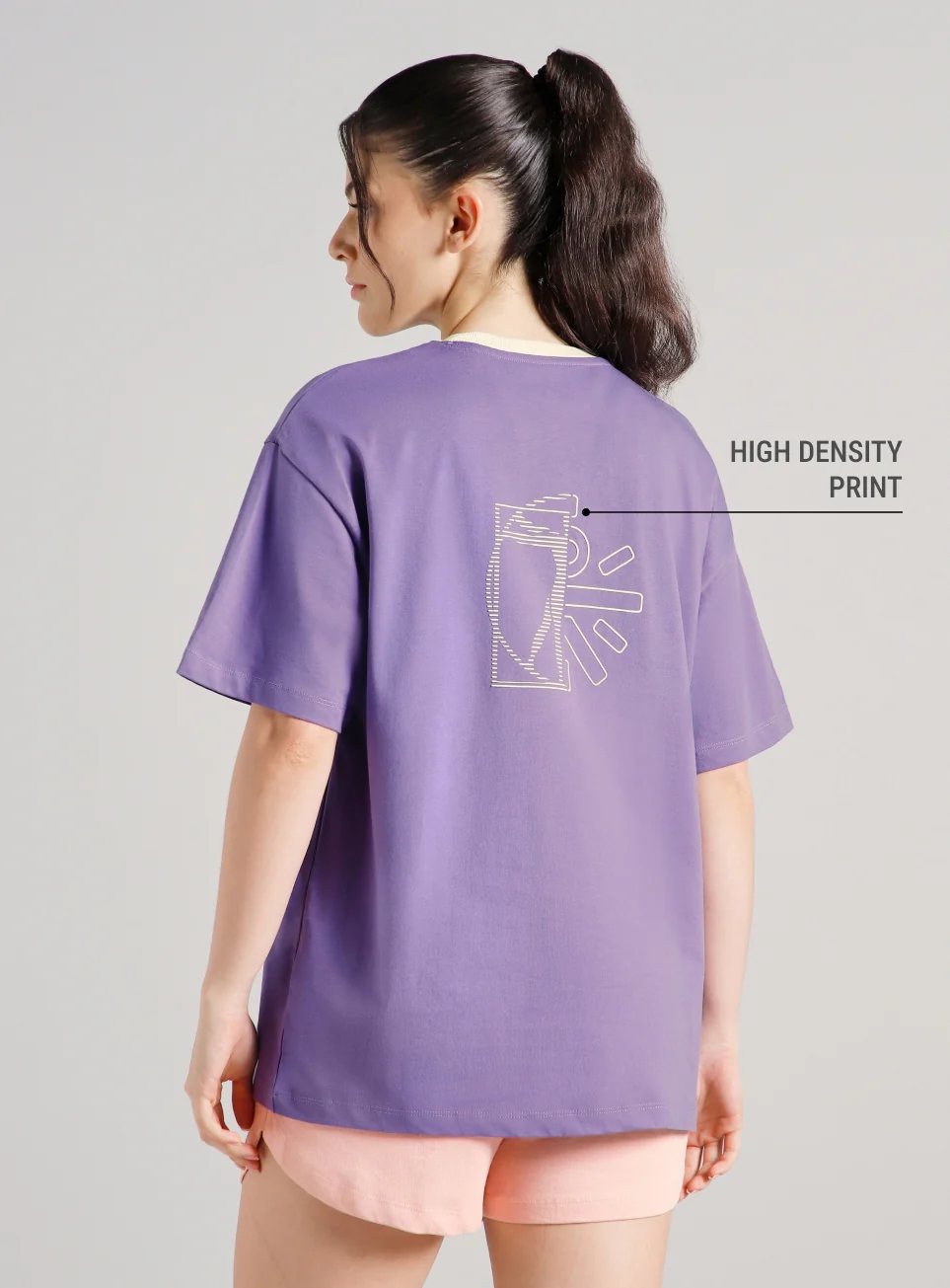 Women's Purple Cult Logomania Print Oversized Fit T-shirt - Image 6