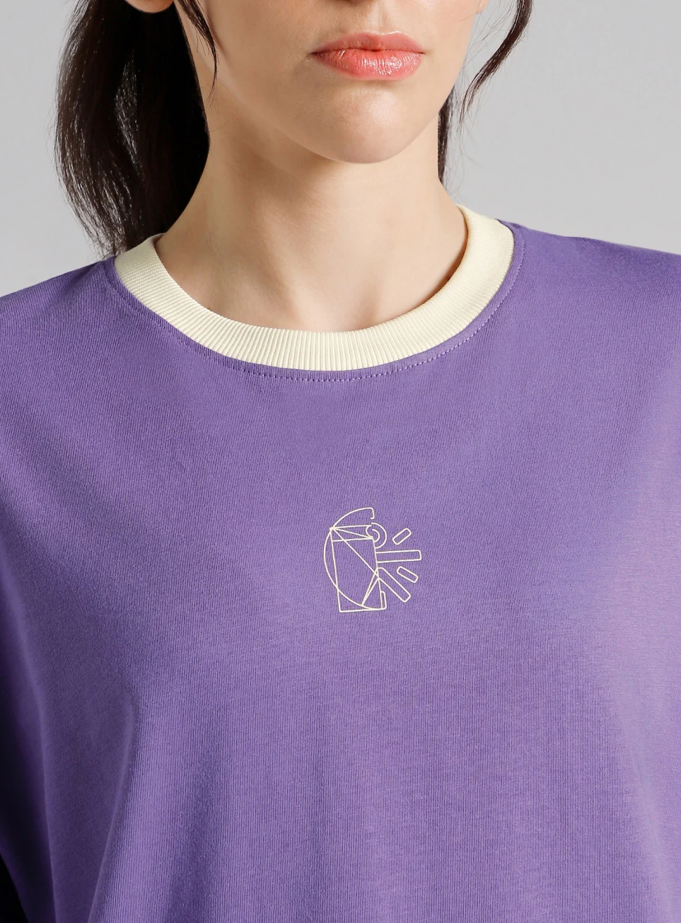 Women's Purple Cult Logomania Print Oversized Fit T-shirt - Image 7