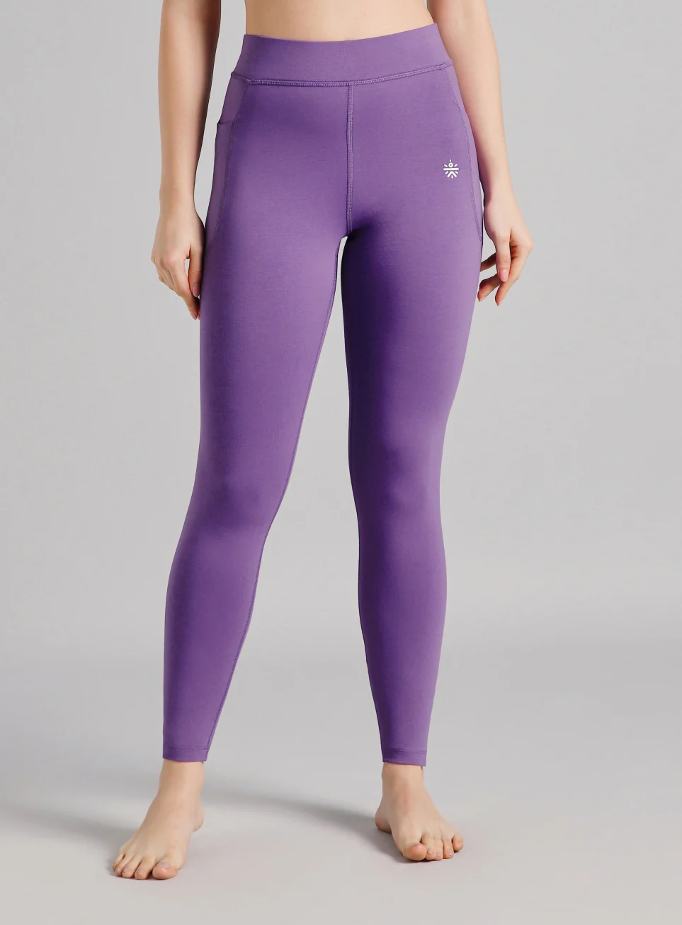 Women's Purple Embody Yoga Tights - Image 4