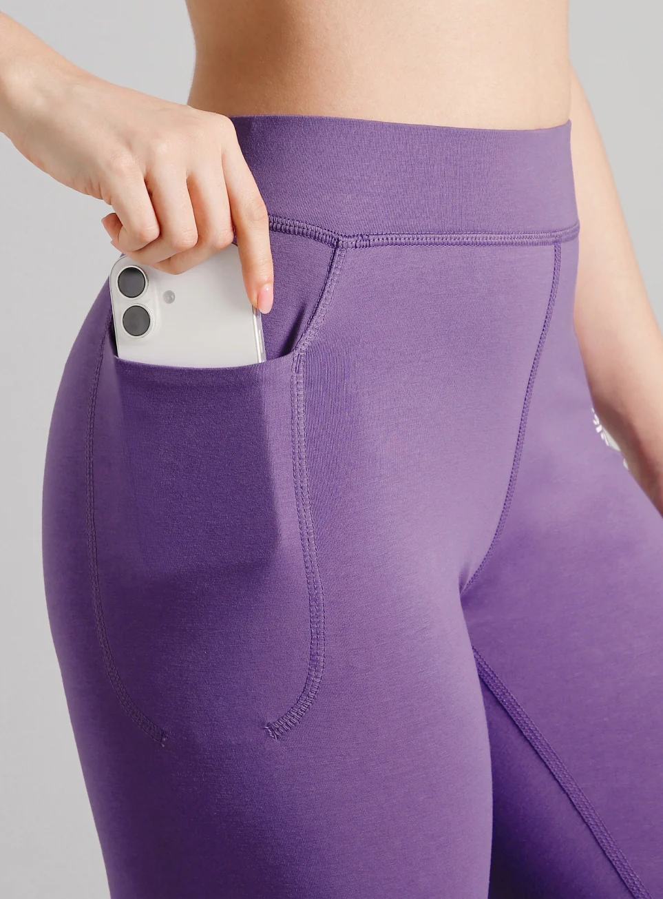 Women's Purple Embody Yoga Tights - Image 7