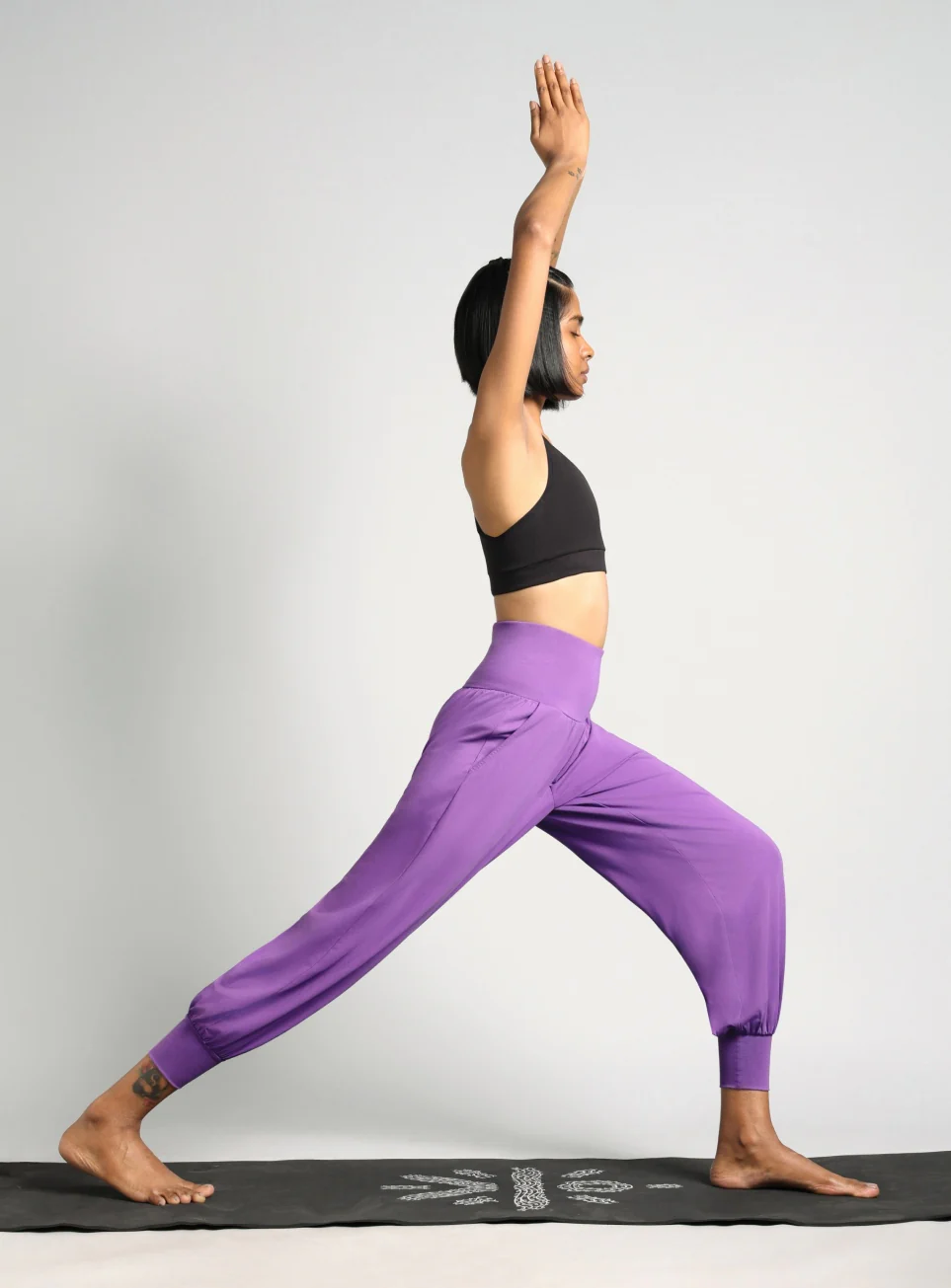 Women's Purple Flow Form Yoga Relaxed Fit Joggers - Image 2