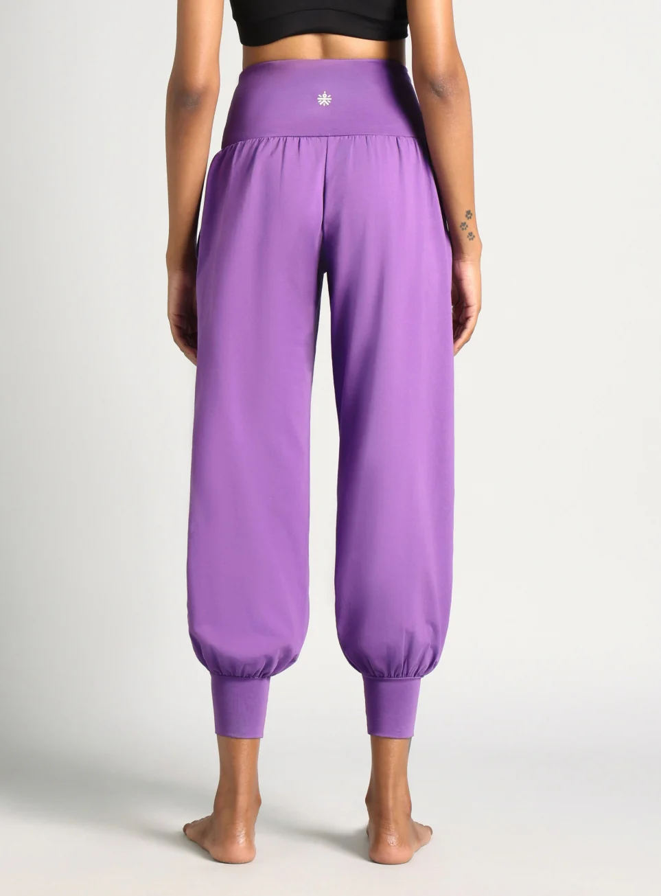 Women's Purple Flow Form Yoga Relaxed Fit Joggers - Image 6