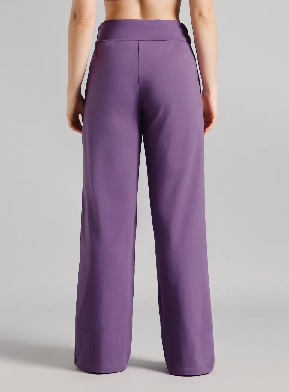 Women's Purple Flow Form Yoga Wide Leg Pants - Image 6