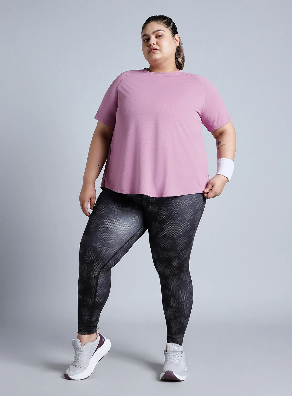 Women's Purple Flow HIIT Plus Size Top - Image 3