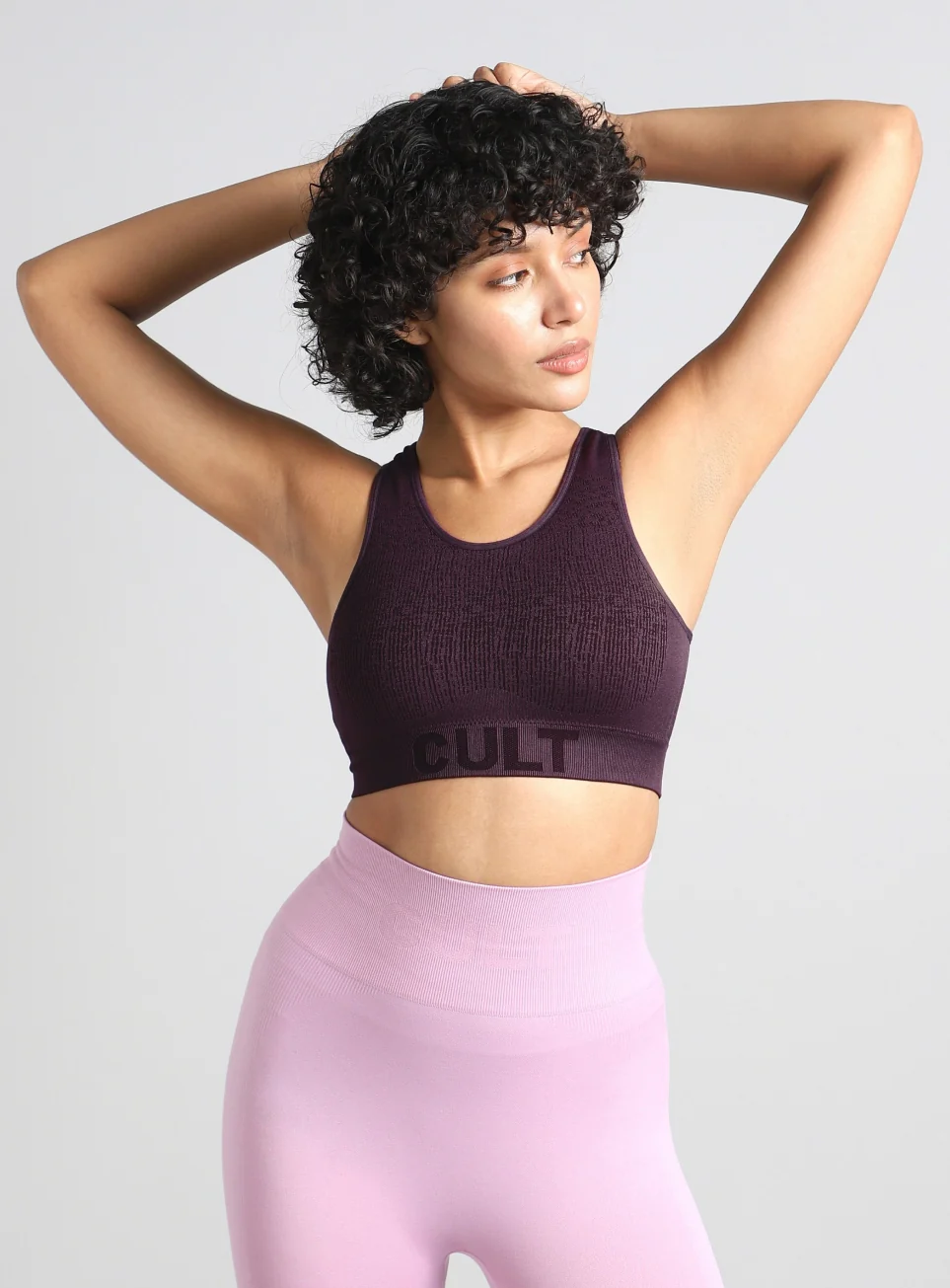 Women's Purple Medium Support Seamless Reversible Bra