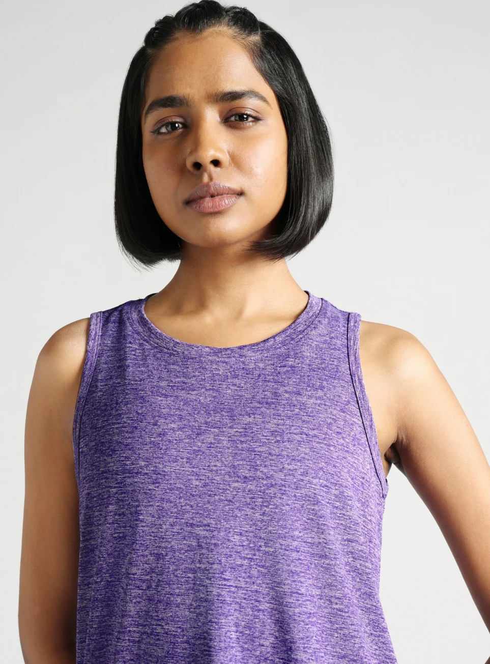 Women's Purple Muscle Up Comfortech Tank - Image 7