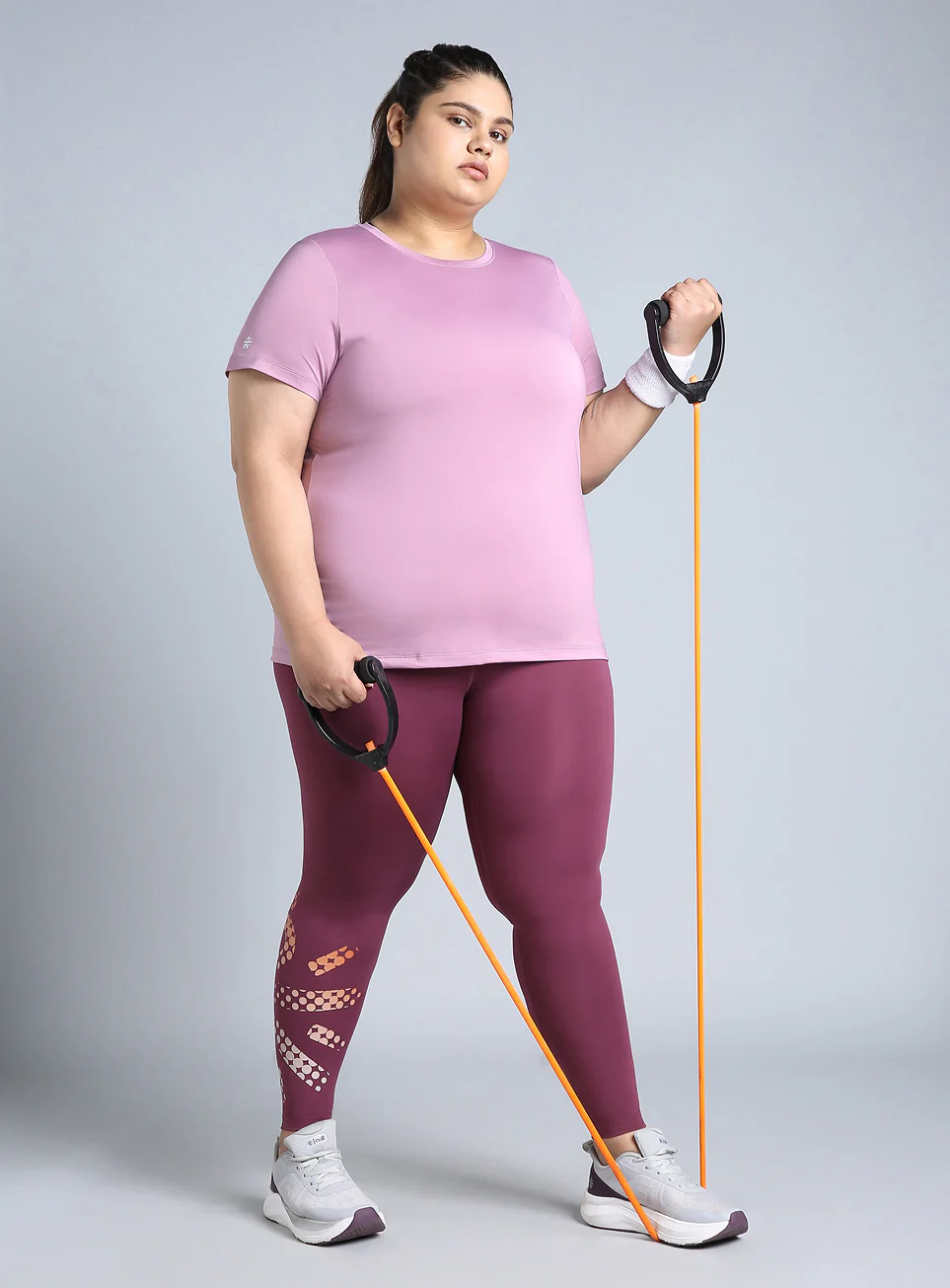 Women's Purple Plus Size Back Vent Training Tee - Image 3