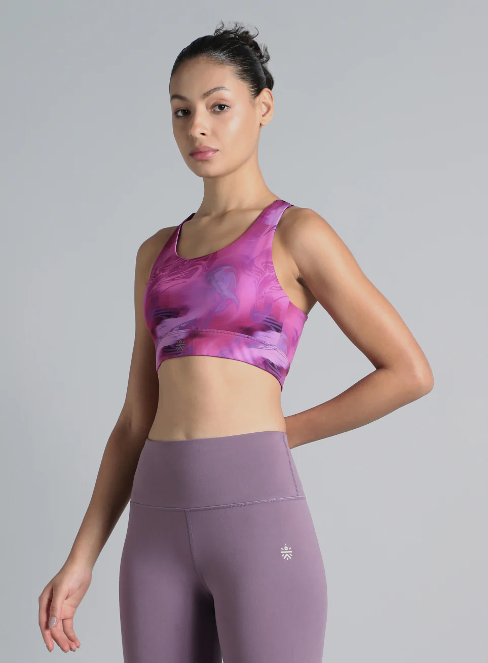 Women's Purple Printed High Impact Training Bra