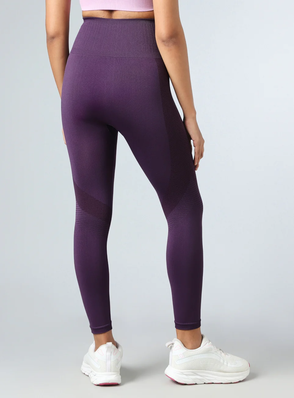 Women's Purple Sculpt Seamless Tights - Image 6