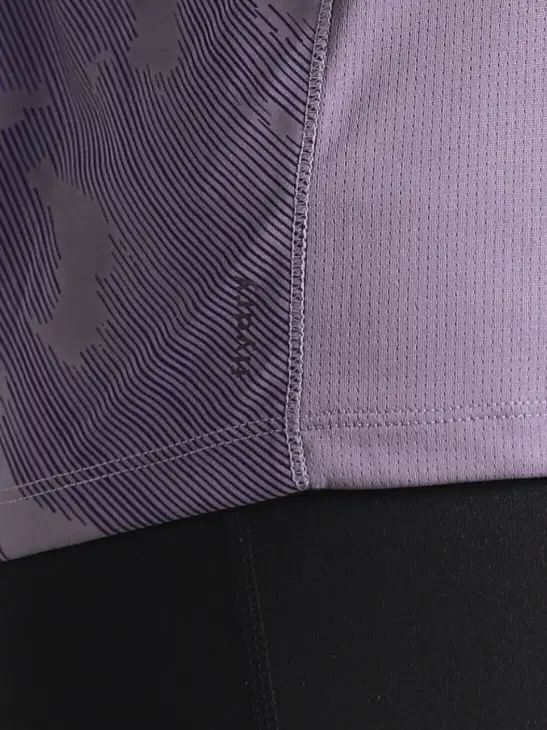 Women's Purple Urban Camo Running T-shirt - Image 9