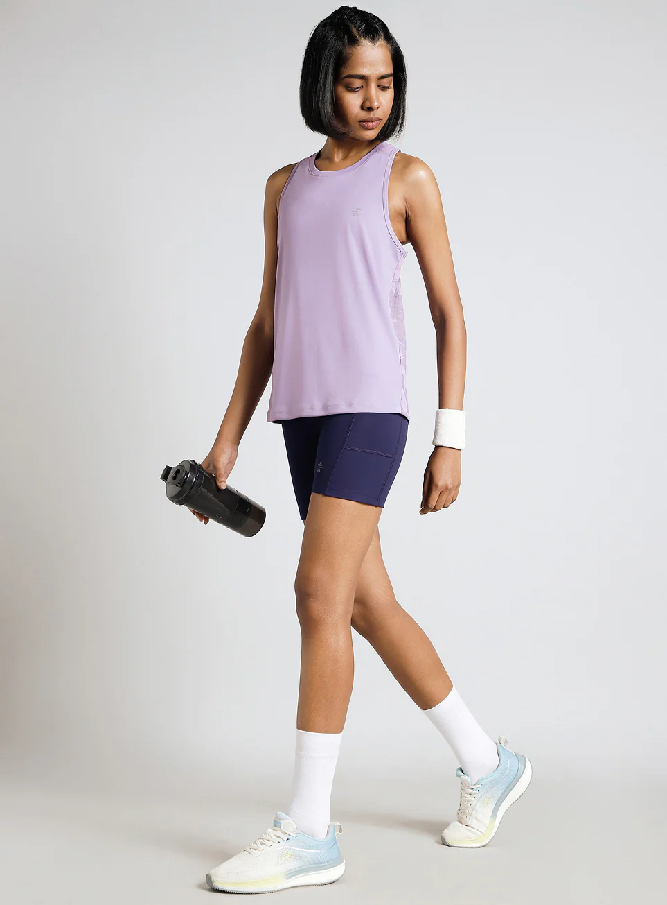 Women's Purple Urban Camo Running Tank Top - Image 3