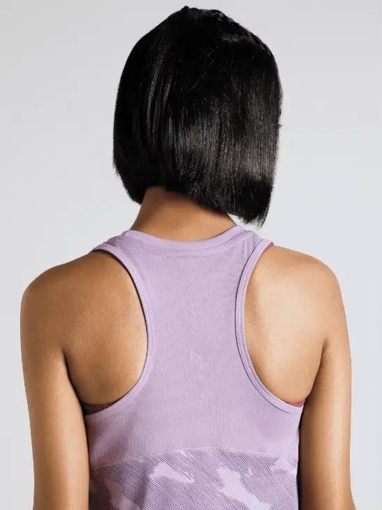 Women's Purple Urban Camo Running Tank Top - Image 8