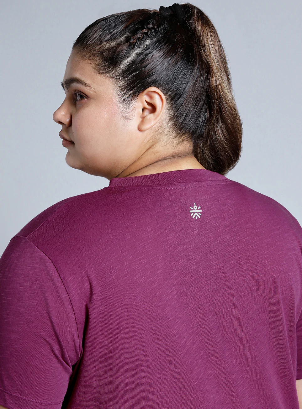 Women's Purple Yoga Flow Plus Size T-shirt - Image 7