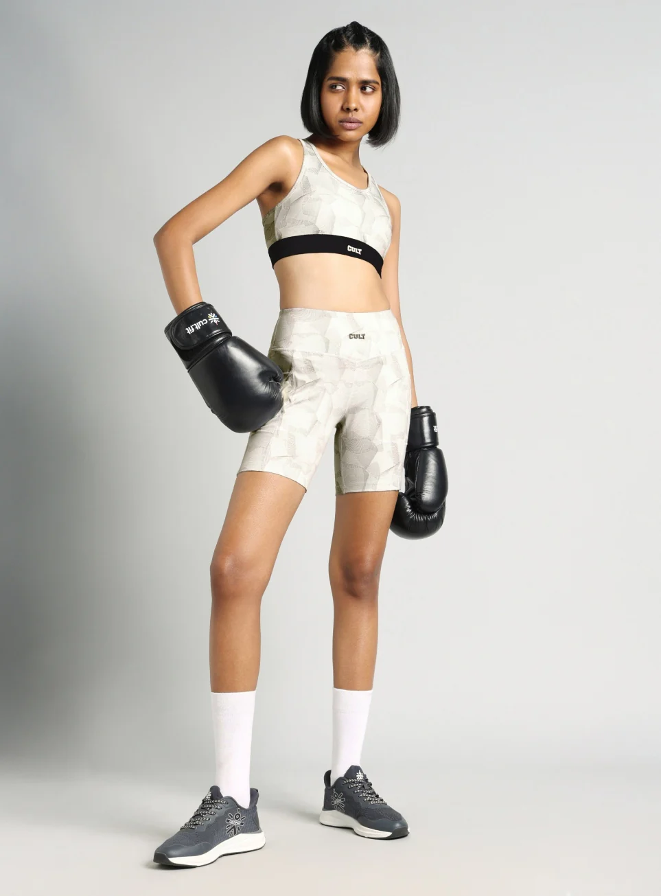 Women's White True Black Combat High Support Bra - Image 2