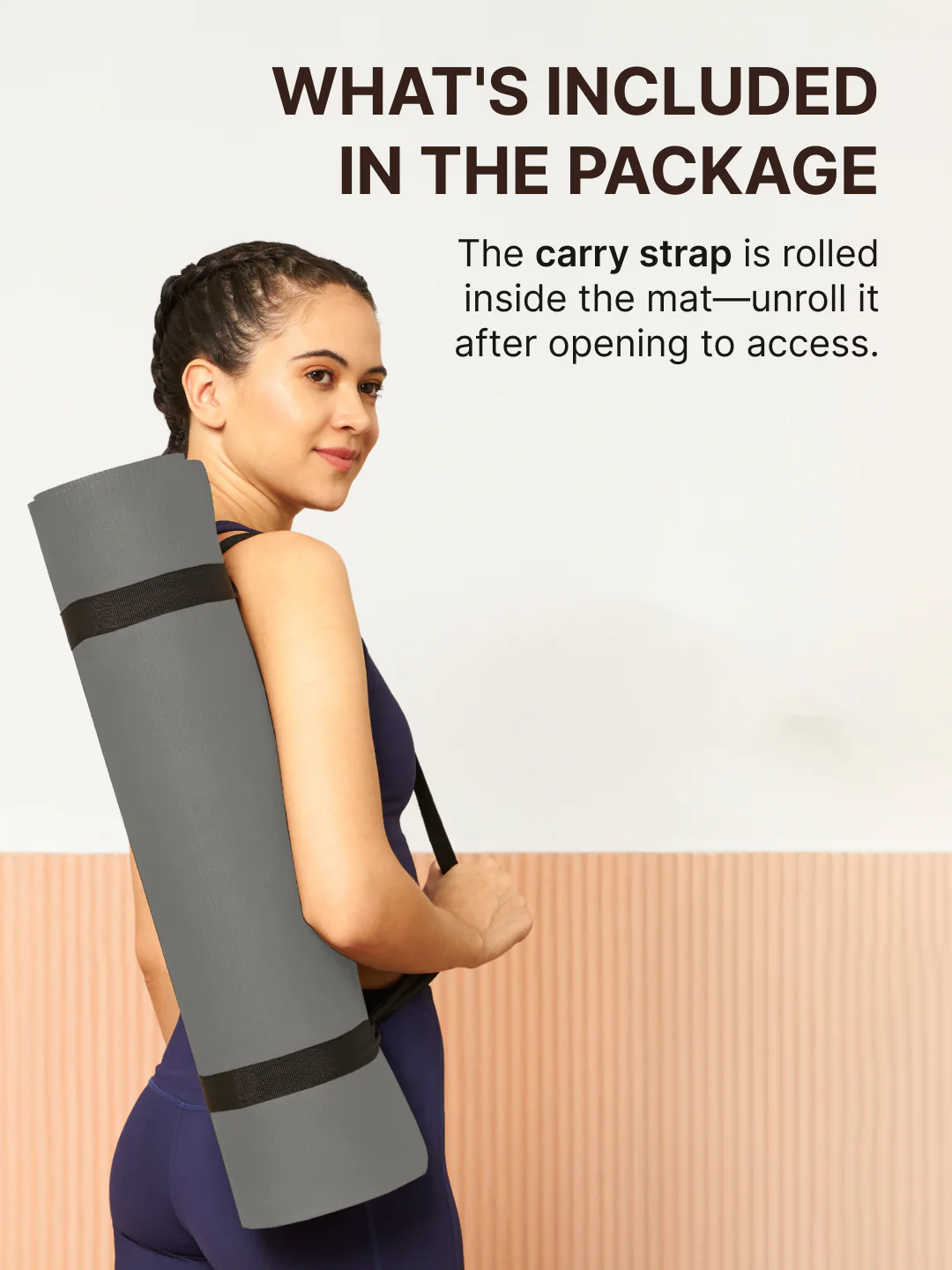 CULT EVA Yoga Mat 6mm with Carry Strap Dual Color Lavender, Anti-Slip, Lightweight & Durable Exercise Mat for Yoga, Pilates, Meditation, Gym & Home Workouts - Image 6